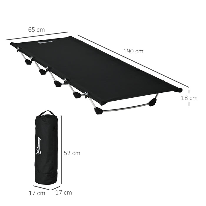 Ultra-Lightweight Aluminium Camping Cot - Durable Portable Sleeping Bed with 150kg Support - Ideal for Adult Outdoor Camping and Overnight Adventures