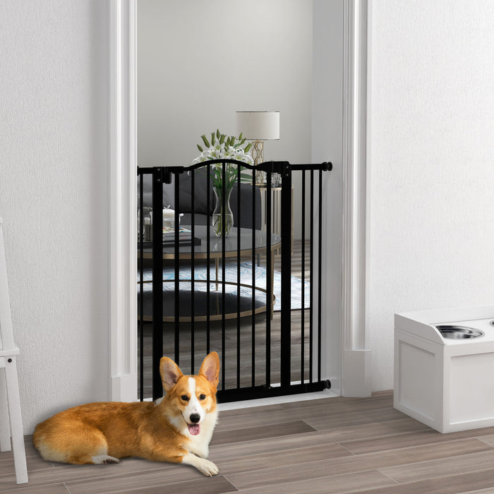 Metal Pet Safety Gate - Dog and Puppy Secure Barrier, Folding Design, Easy Installation - Ideal for Home Containment and Room Division