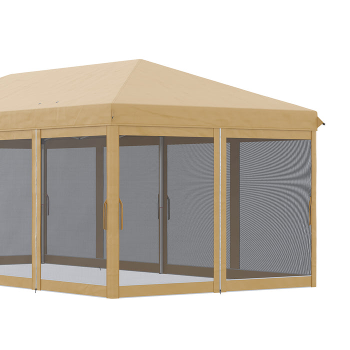 Pop-Up Gazebo Canopy - 6x3m Marquee with Mesh Walls and Carry Bag for Outdoor Shelter - Ideal for Parties, Weddings, and Events