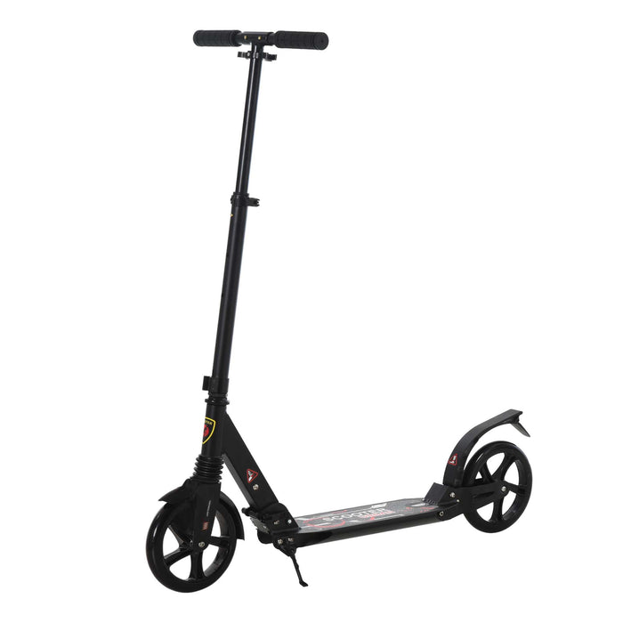 Kick Scooter with 2 Large Wheels - Adjustable Folding Design for Teens & Adults 14+ - Smooth Ride for Urban Commuting and Fun
