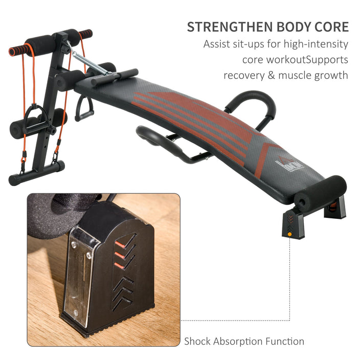 Adjustable Multifunctional Sit Up Bench with Headrest - Ab Exercise Utility Board for Full-Body Workout - Ideal for Home, Office, and Gym Fitness Enthusiasts