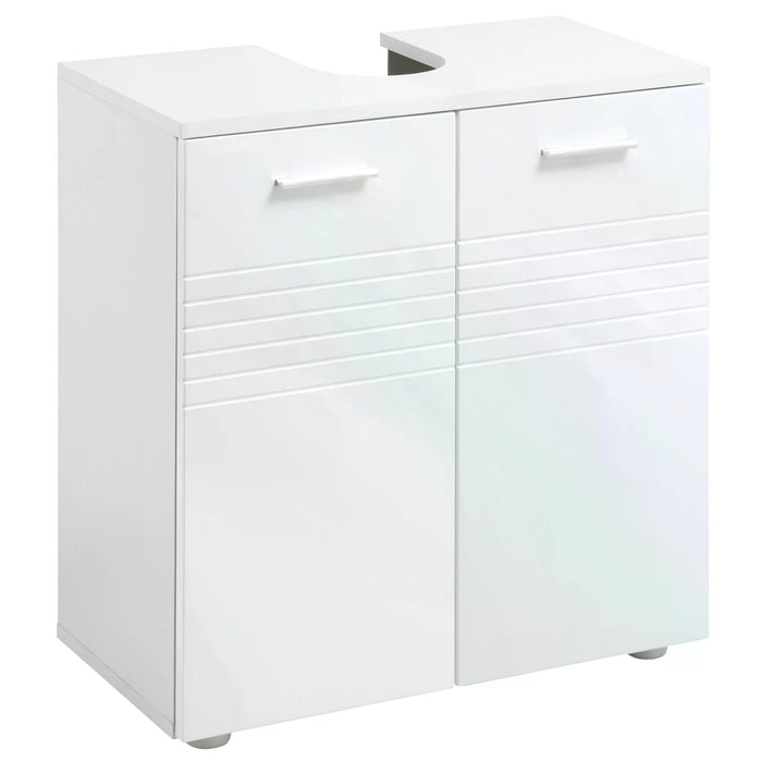 Under Sink Storage Cupboard - Bathroom Vanity Cabinet with Pedestal Design & Adjustable Shelf - Ideal Space Saver for Organizing Toiletries