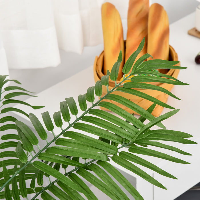 Artificial Palm Tree Duo - 125cm Tall Faux Plants in Pots for Home & Outdoor Decor - Lifelike Greenery for Indoor Ambiance
