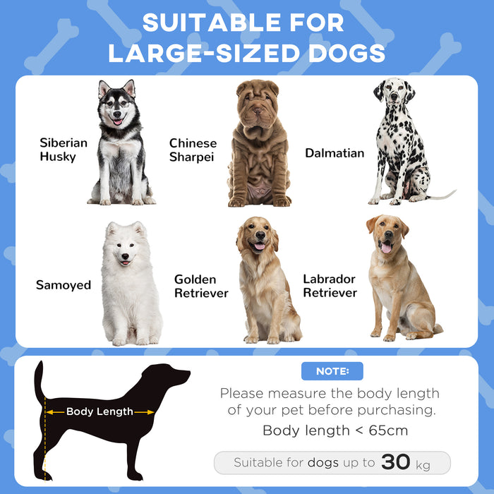 Elevated Dog Bed with Cooling Breathable Mesh - Washable, Durable Design for Large Pets - Ideal Comfort for Hot Weather Conditions, 106x76x94cm, Dark Blue