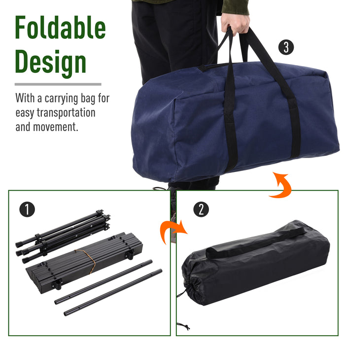 5-Piece Camping Table & Chair Set - Foldable Aluminium Furniture with Roll-up Top, Lightweight and Portable - Ideal for Picnics and Outdoor Activities