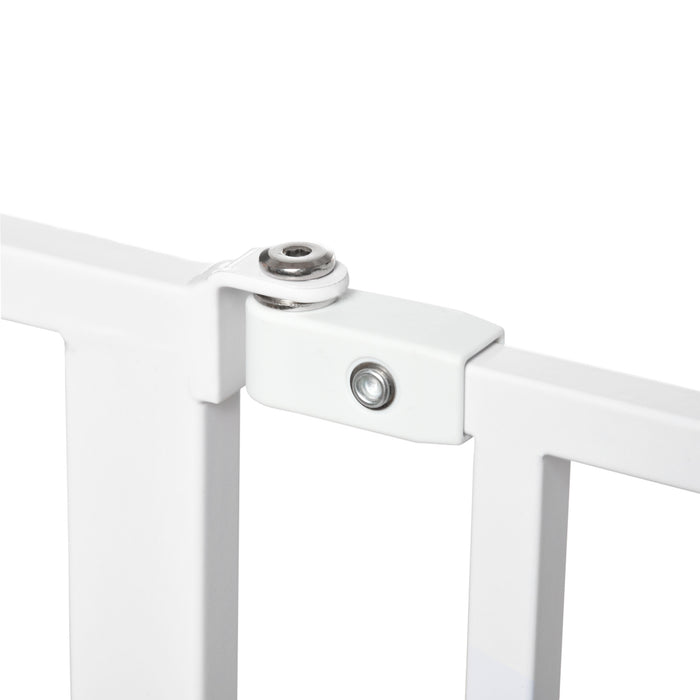Extra Wide Dog Safety Gate with Door - Pressure Mounted Barrier for Doorways, Hallways, Staircases - Ideal for Pet Confinement and Safety in Home
