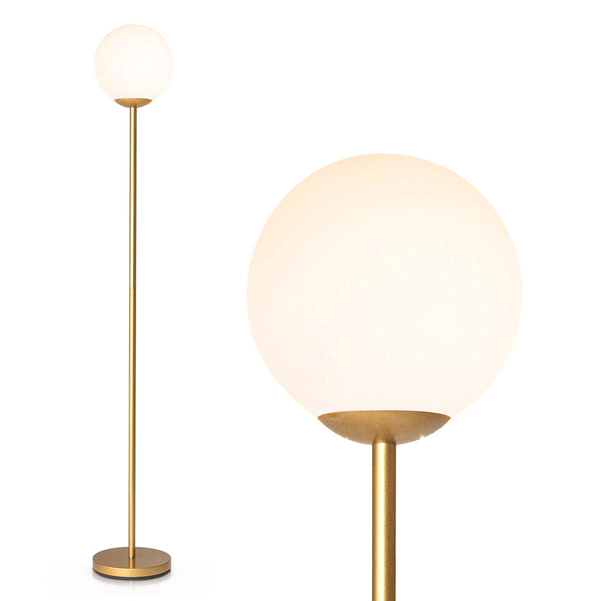 Globe Lamp - Acrylic Floor Lamp with Unique Cover Design - Perfect for Adding Warm Ambiance to Any Room