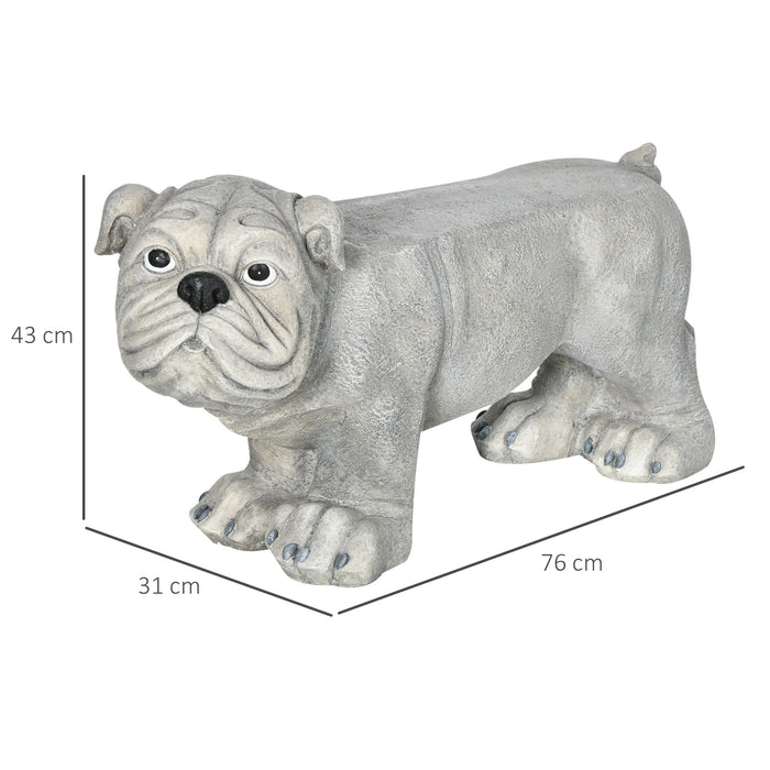 Realistic Pekingese Dog Sculpture - Garden Statue & Functional Stool for Outdoor Decor - Ideal for Animal Lovers & Home Beautification