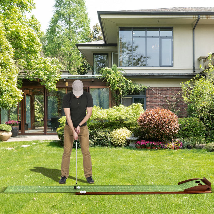 Auto-Return Golf Mat - Putting Practice Equipment for Home and Office - Ideal for Golfers Seeking Improvement in Accuracy and Control
