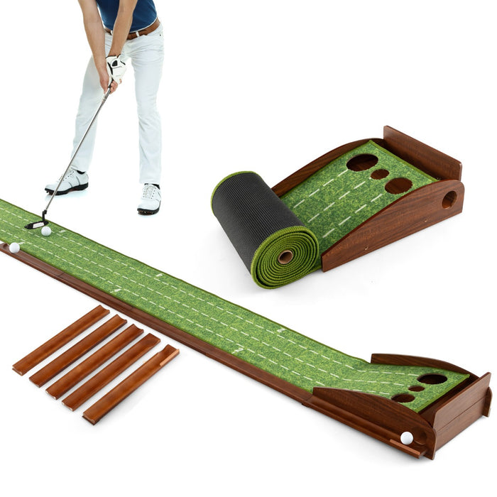 Auto-Return Golf Mat - Putting Practice Equipment for Home and Office - Ideal for Golfers Seeking Improvement in Accuracy and Control
