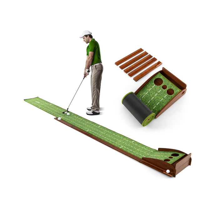 Auto-Return Golf Mat - Putting Practice Equipment for Home and Office - Ideal for Golfers Seeking Improvement in Accuracy and Control