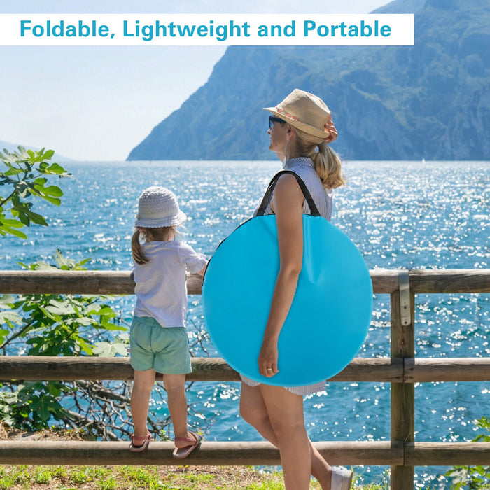 UPF50+ Waterproof Sun Shade - Extended Floor Canopy for Optimal Sun Protection - Ideal for Outdoor Activities and Beach-goers