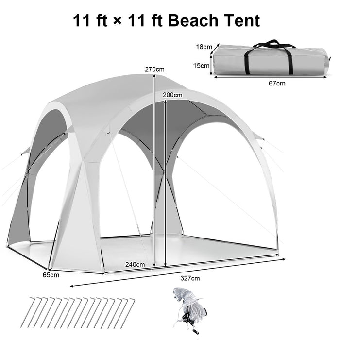 UPF50+ Family Canopy Tent - Compact Portable Shelter with Carrying Bag - Perfect Solution for Outdoor Family Outings and Picnics