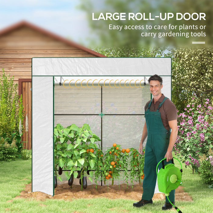 PE Cover Walk-in Greenhouse - Durable Outdoor Plant Protection Structure - Ideal for Gardeners and Seasonal Plant Cultivation