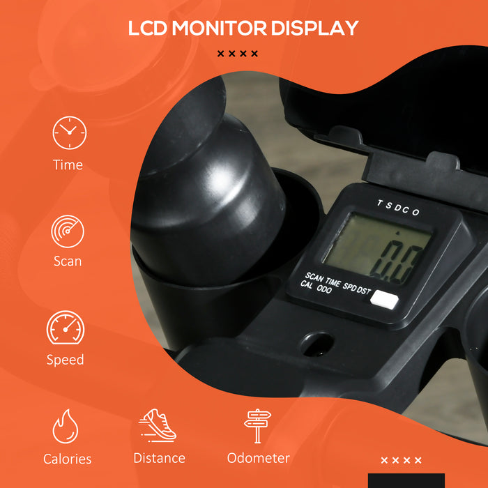 Magnetic Indoor Cycling Bike - Silent Flywheel Exercise Machine with LCD Display & Tablet Holder - Ideal for Home Cardio Workouts and Comfort Riding