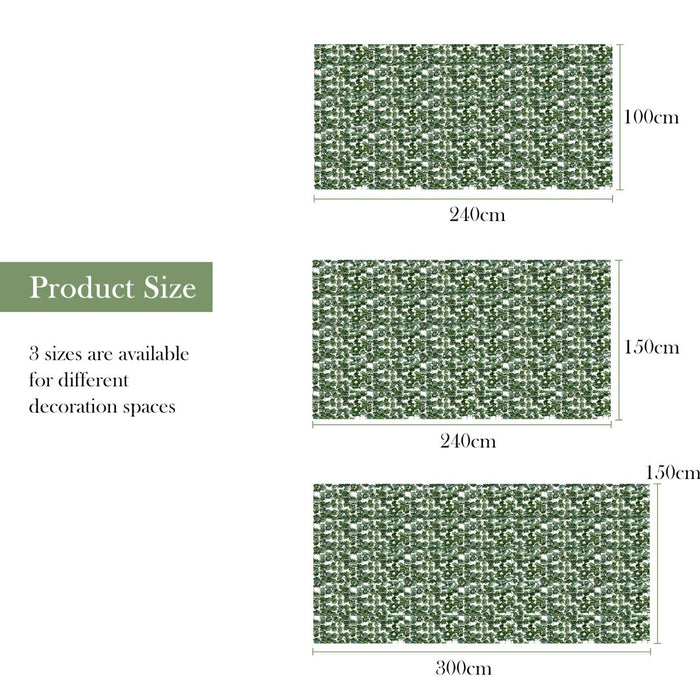 Artificial Ivy Brand - Privacy Fence Wall Screen with Zip Ties, 100X240CM Dimensions - Ideal for Adding Privacy to Outdoor Spaces