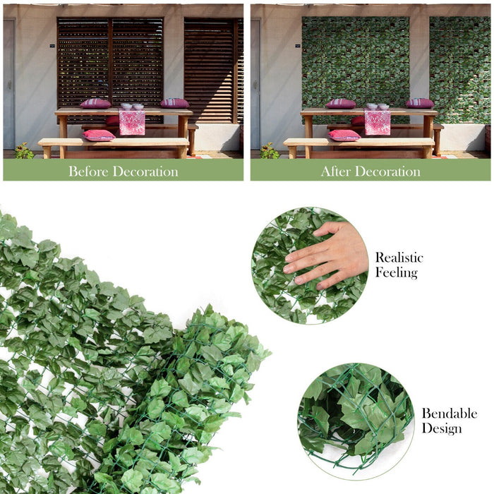 Artificial Ivy Brand - Privacy Fence Wall Screen with Zip Ties, 100X240CM Dimensions - Ideal for Adding Privacy to Outdoor Spaces