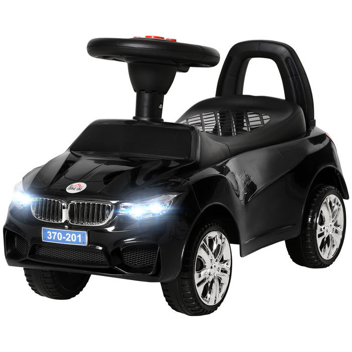 Baby Toddler Ride-On Walker - Foot-Powered Sliding Car for Kids, Black Finish - Encourages Motor Skills and Independence for Youngsters