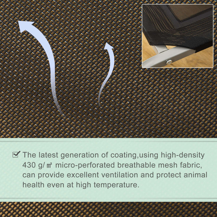 Cooling Elevated Dog Bed - Raised Cot-Style with Breathable Mesh Fabric for Large & Medium Pets - Non-Slip Pads, Durable Design, 110x75x20cm - Ideal for Comfort & Temperature Regulation