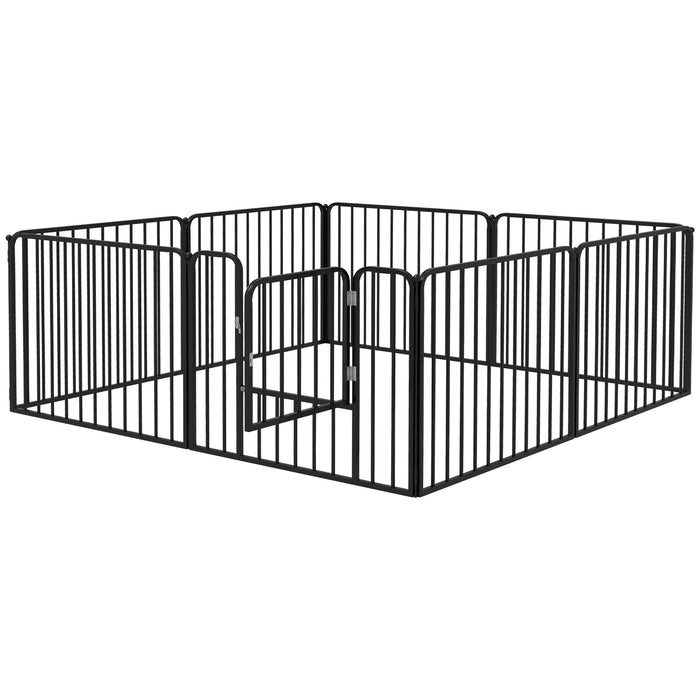 Heavy Duty 8-Panel Dog Pen - 60cm Tall Pet Playpen Ideal for Indoor & Outdoor Use - Perfect for Small Dog Breeds & Puppy Play Area