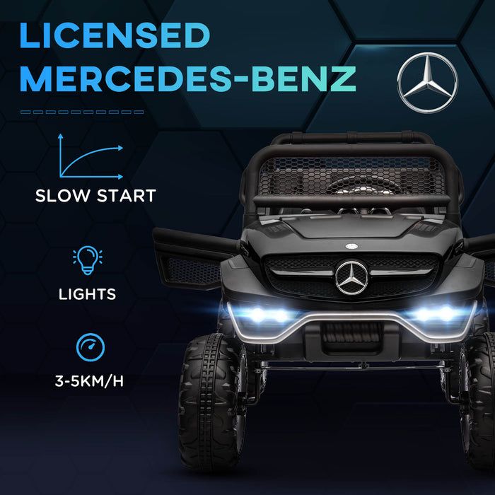 Mercedes-Benz 12V Kids Electric Ride-On Car - Battery-Powered Off-Road Vehicle with Remote Control & Lights - Fun and Safe Driving Experience for Children