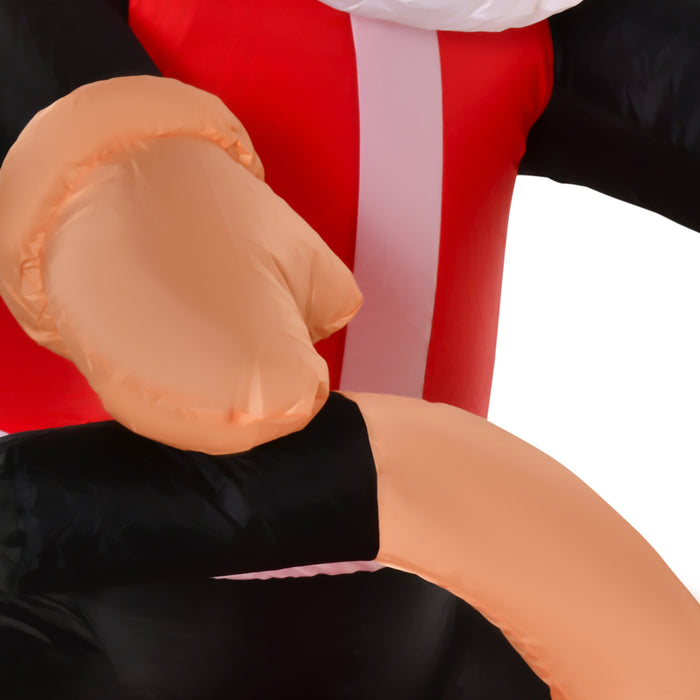 Inflatable Santa Claus on Motorcycle - 5.5ft Christmas Blow Up Yard Decoration - Festive Garden and Outdoor Holiday Display