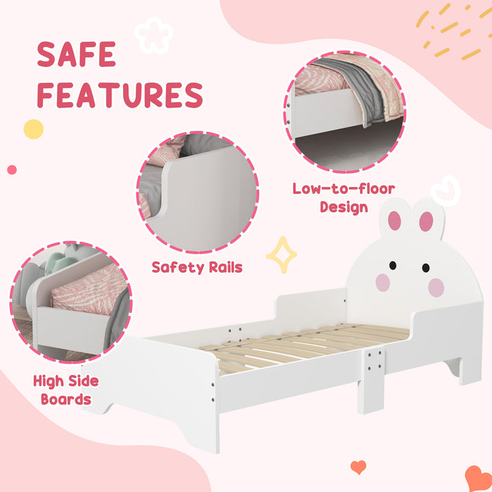 Woodland Adventure Bunny-Themed Children's Bedroom Set - Durable Wooden Furniture with Dressing Table, Stool & Bed - Perfect for Kids Aged 3 to 6 Years