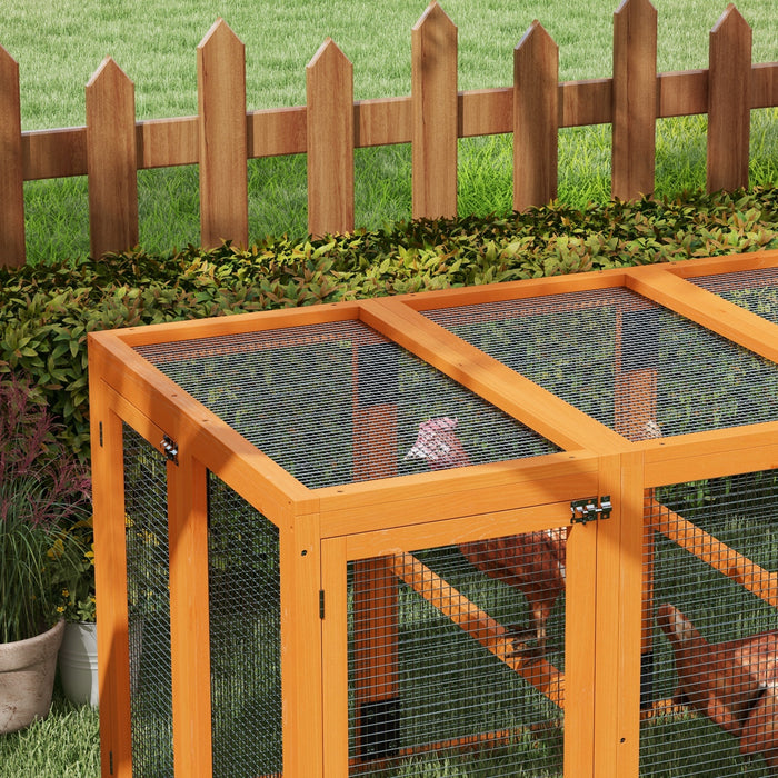Combinable Wooden Chicken Coop - Sturdy Outdoor Hen House with Nesting Box - Perfect for 1-3 Chickens