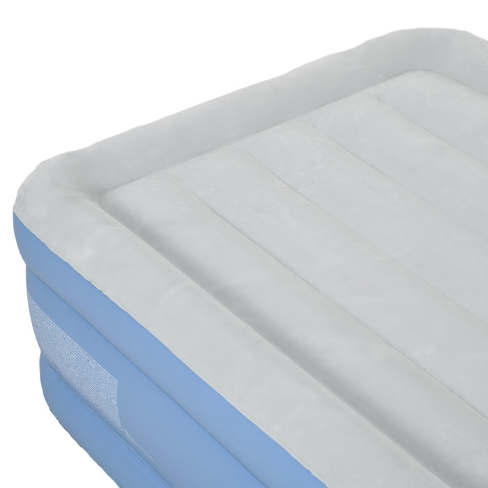 Extra-Wide Single Airbed with Integrated Electric Pump - Comfortable Inflatable Sleeping Solution - Ideal for Camping and Overnight Guests