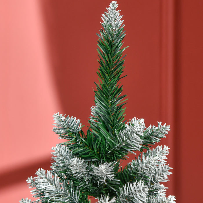 Artificial Christmas Tree with Pine Cones - 5-Foot Tall with Realistic Green and White Branches - Perfect for Indoor Festive Decorations