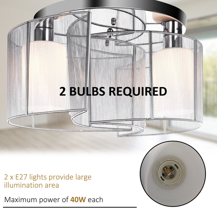 Modern Mini Flush Mount Ceiling Light - Contemporary Metal Finish Chandelier for Home Lighting - Perfect for Hallways, Dining Rooms, and Living Rooms