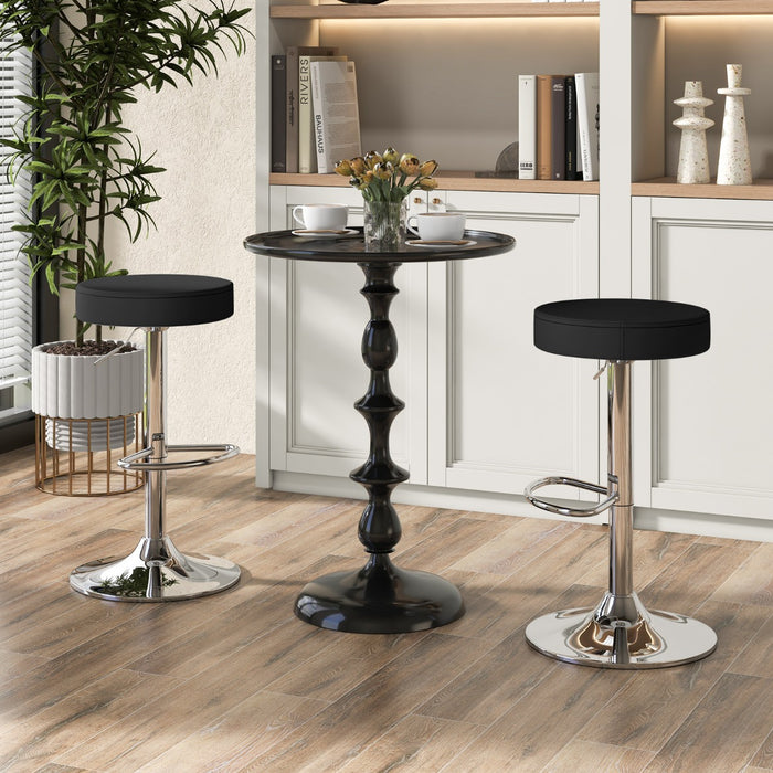 Bar Stool Set of 2 - Height-Adjustable with Footrest Feature - Ideal for Flexible Seating Solutions