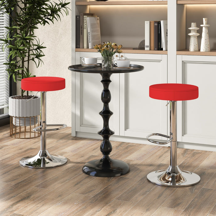Bar Stool Set of 2 - Height-Adjustable with Footrest Feature - Ideal for Flexible Seating Solutions