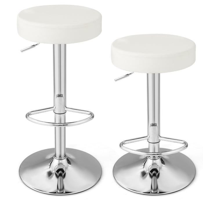 Bar Stool Set of 2 - Height-Adjustable with Footrest Feature - Ideal for Flexible Seating Solutions