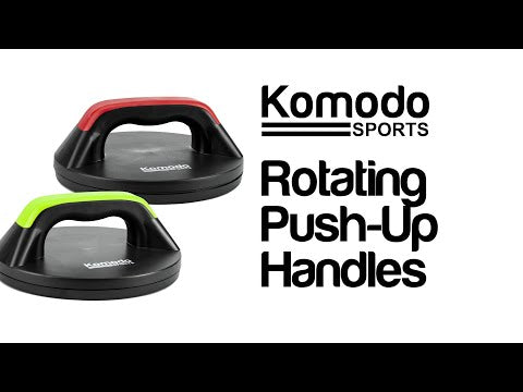 Komodo Rotating Push-Up Grips - Sturdy Non-Slip Handles for Upper Body Workout - Enhances Strength & Reduces Joint Strain for Fitness Enthusiasts