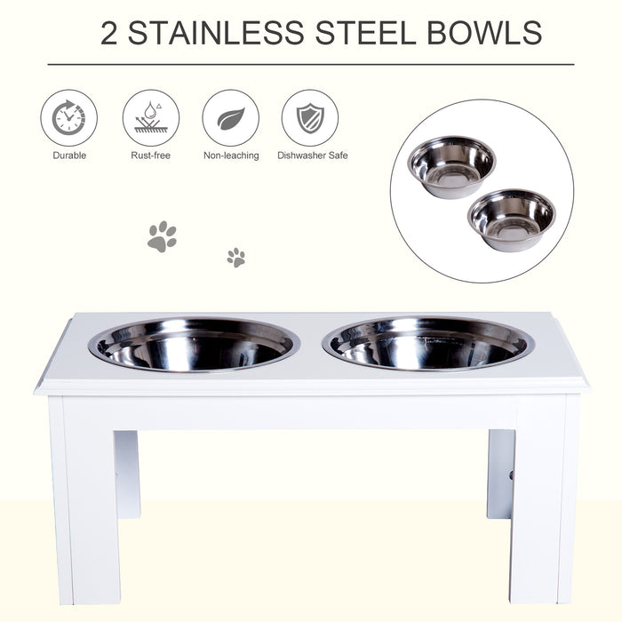 Stainless Steel Pet Feeder - Large 58.4 x 30.5 x 25.4 cm, Durable and Easy-to-Clean - Perfect for Cats and Dogs