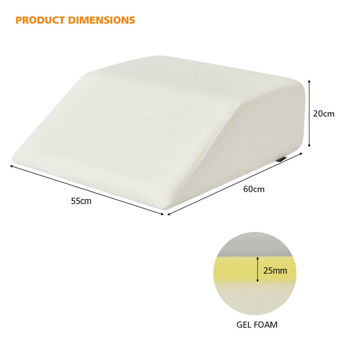 Unknown Brand - Leg Elevation Pillow with Washable Cover, Helpful for Sleeping - Ideal for Post-Surgery Recovery and Improved Circulation