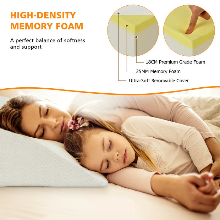 Unknown Brand - Leg Elevation Pillow with Washable Cover, Helpful for Sleeping - Ideal for Post-Surgery Recovery and Improved Circulation