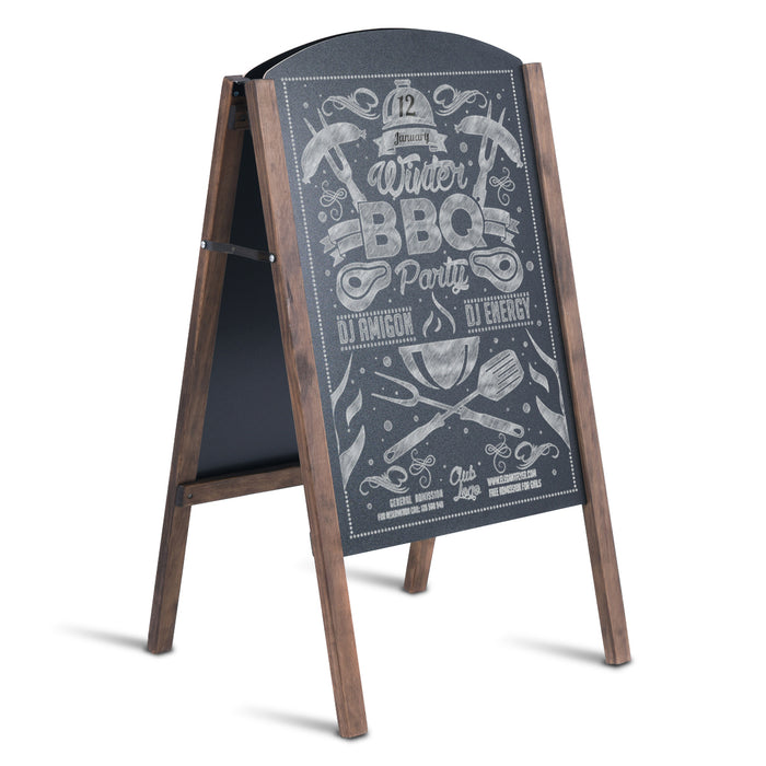 Double-Sided A-Frame - Blackboard Chalkboard Sign - Ideal for Shops, Restaurants, and Street Advertisements
