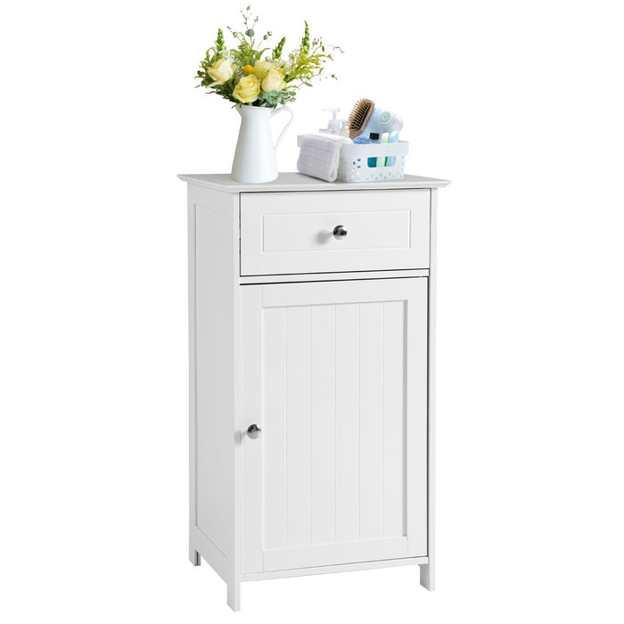 Adjustable Shelf Bathroom Floor Cabinet - Storage Furniture with 3-Position Customizability - Ideal for Organizing Bath Accessories