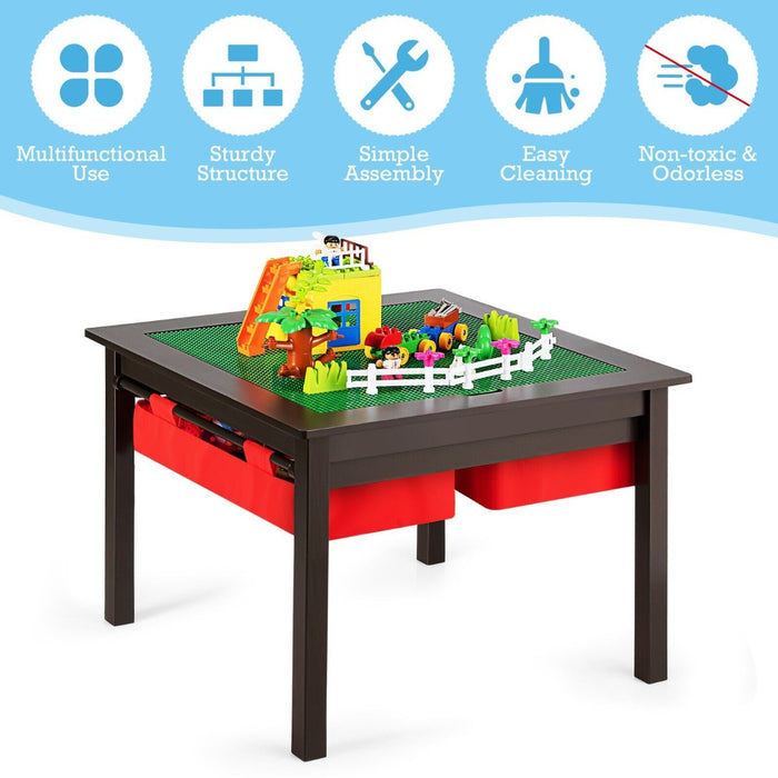 3-in-1 Multi Activity Table for Kids - With Storage Drawers and Play-Coffee Features - Ideal for Keeping Playing Area Organized and Entertaining Children