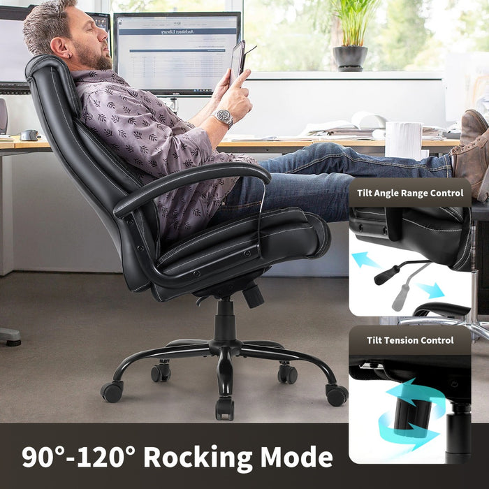 High-End Executive Massage Chair - Featuring 6 Vibrating Points for Superior Relaxation - Ideal for Stressed Office Workers and Executives Needing to Unwind