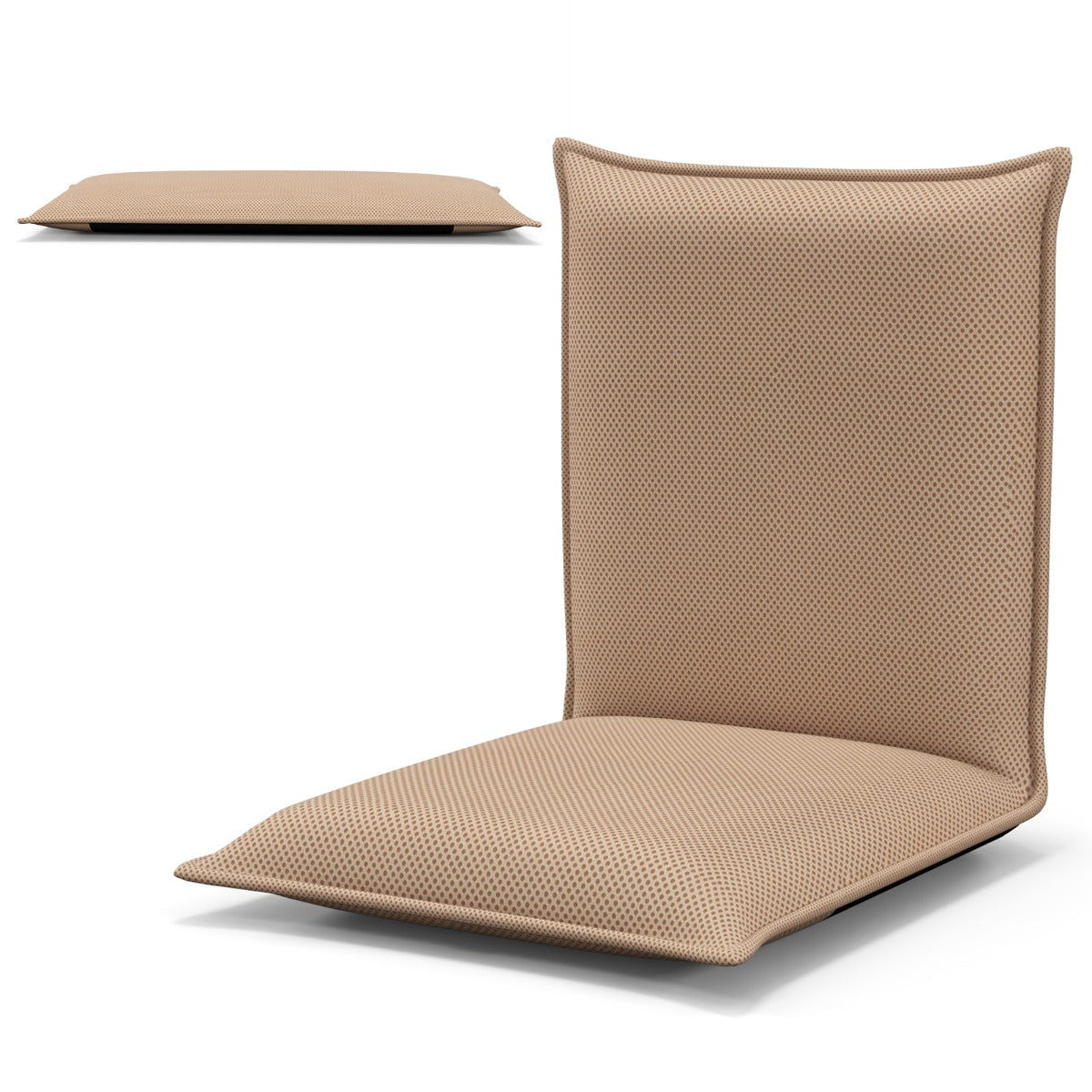 Adjustable Floor Chair - Reclining Function, 6 Positions, Foldable Design in Black - Ideal for Comfortable Indoor Seating Solutions