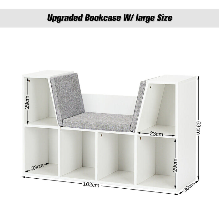 Storage Organizer Cabinet - Contemporary Dark Brown Design with Seat Cushion - Ideal for Decluttering and Adding Comfort to Any Space