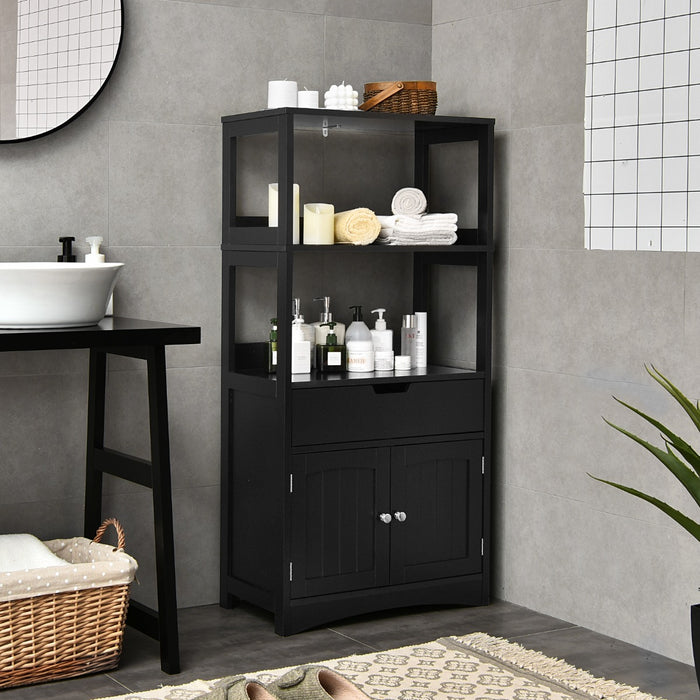 Multipurpose Storage Furniture - Bathroom Cabinet with Drawer - Ideal for Contemporary Bathroom Decor & Storage Solution