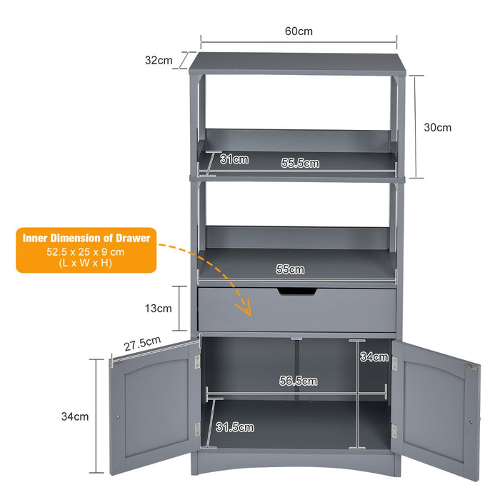 Multipurpose Storage Furniture - Bathroom Cabinet with Drawer - Ideal for Contemporary Bathroom Decor & Storage Solution