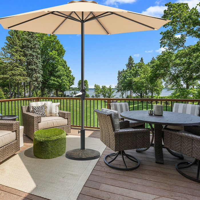 Outdoor Resin Parasol Base, 38mm/48mm - Reliable Stand with Adjustable Knob for Patio Umbrellas - Perfect for Outdoor Spaces & Stability Solution