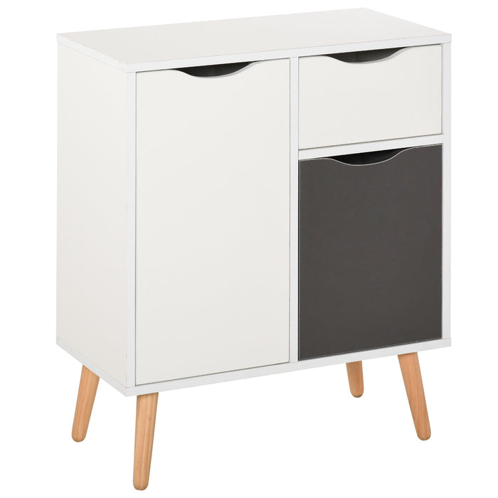 Floor Cabinet with Drawer - Versatile Storage Cupboard and Sideboard for Home Organization - Ideal for Bedroom, Living Room, and Entryway in Elegant Grey