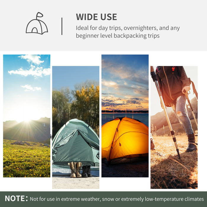 2-Person Dome Camping Tent with Large Windows - Waterproof, Spacious Design in Blue and Grey - Ideal for Couples or Solo Adventurers