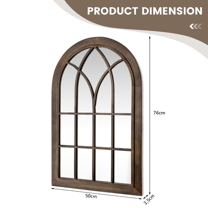 Arched Decorative Mirror - Window-Style Wall Hanging Decor - Perfect for Home Improvements and Stylish Interior Decorations